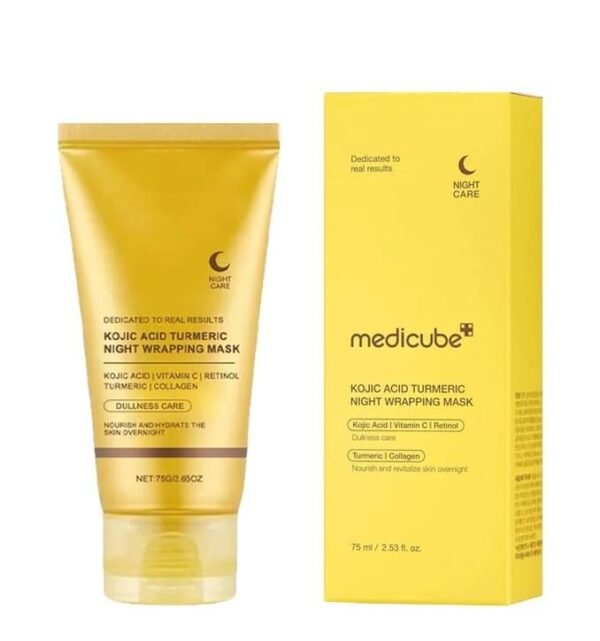 Medicube Kojic Acid Turmeric Night Wrapping Mask | قناع ليلي لتوحيد لون البشرة Medicube Kojic Acid Turmeric Night Wrapping Mask | قناع ليلي لتوحيد لون البشرة