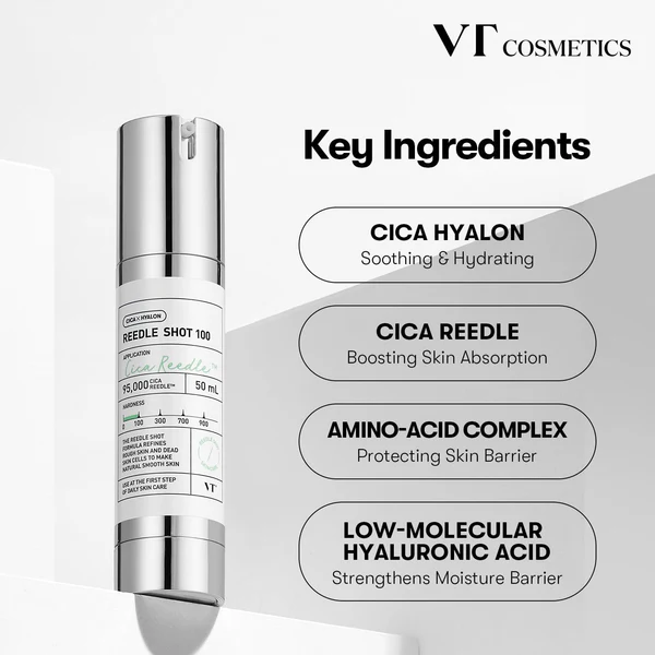 VT Reedle Shot 100 Essence سيروم الإبر الدقيقة للعناية بالبشرة VT Reedle Shot 100 Essence سيروم الإبر الدقيقة للعناية بالبشرة
